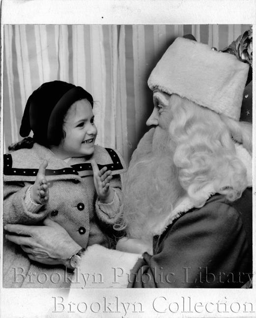 santa at christmas via brooklyn visual heritage