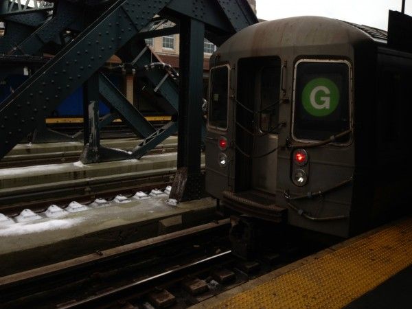 G Train Snowy Tracks