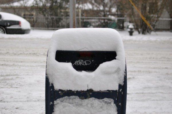 Winter Snow Storm Hercules: Mailbox