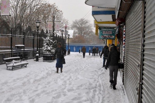 Winter Snow Storm Hercules: Newkirk Plaza