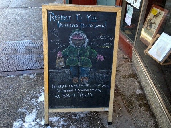 Cold Community Bookstore Chalkboard