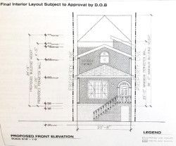 Plans for the completed building (Source: Community Board 15) - Click to enlarge