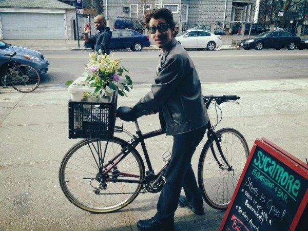 bike and flowers by stems brooklyn