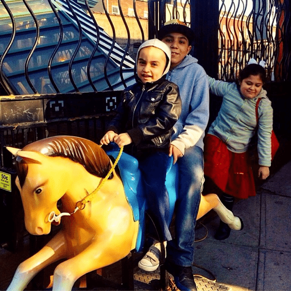 kids riding horse by cinecycle