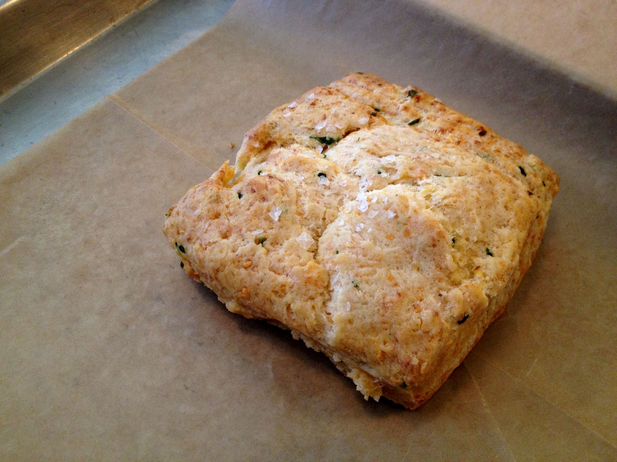 Breakfast Bite: Cheddar Chive Biscuit At Du Jour Bakery