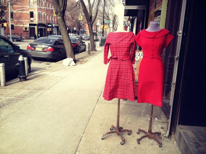 Dresses outside of Enz's on 5th Ave