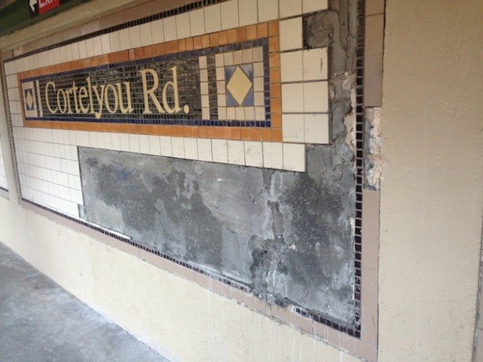 cortelyou subway tiles missing replaced