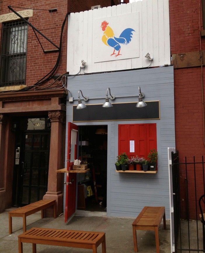 Pull up a bench for some wings at Wangs. Photo by Park Slope Stoop.