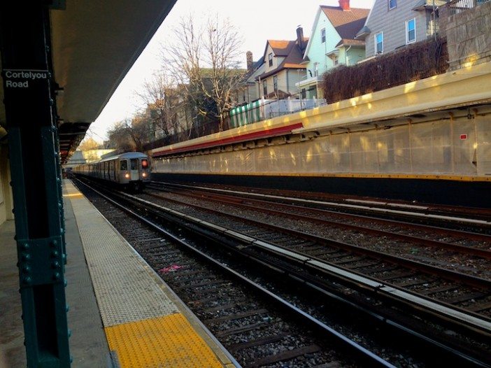 b subway train at cortelyou