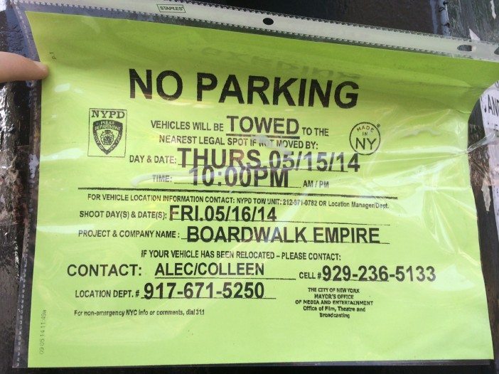 boardwalk empire filming sign