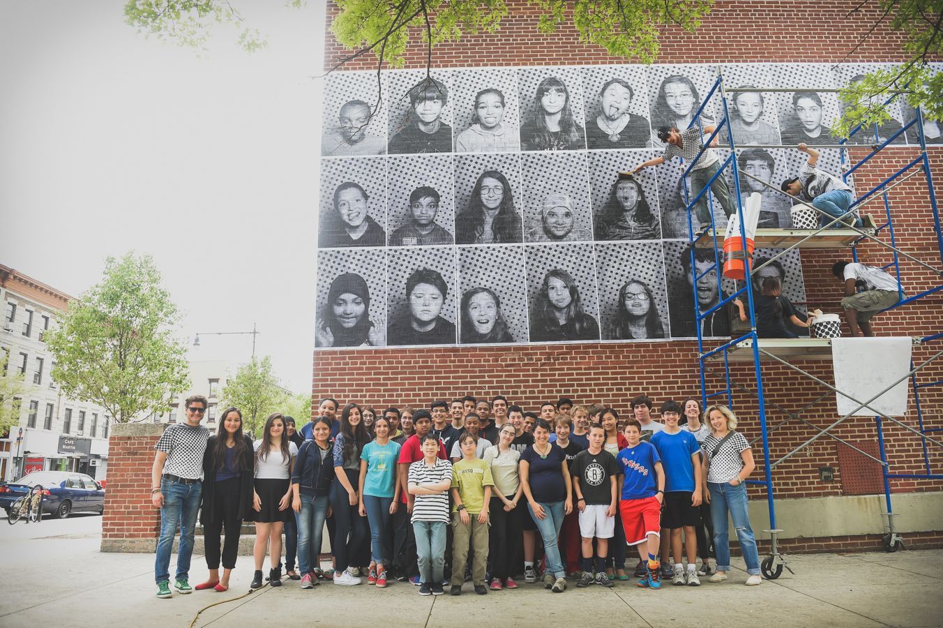 See Faces Of MS 51 On The Building As Part Of First Back2School Inside Out Project