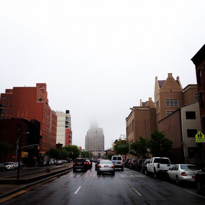 Clouds over Williamsburgh Savings Tower from 4th Avenue