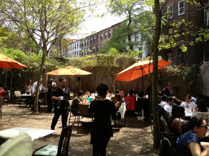 Grab some shade in the Piquant backyard. Photo by Park Slope Stoop.