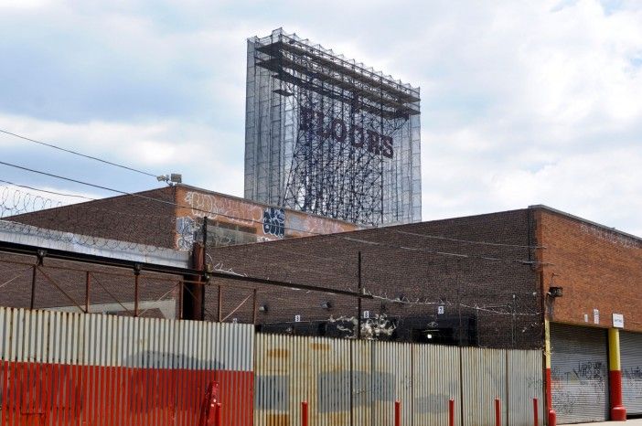 Kentile Floors Sign Coming Down