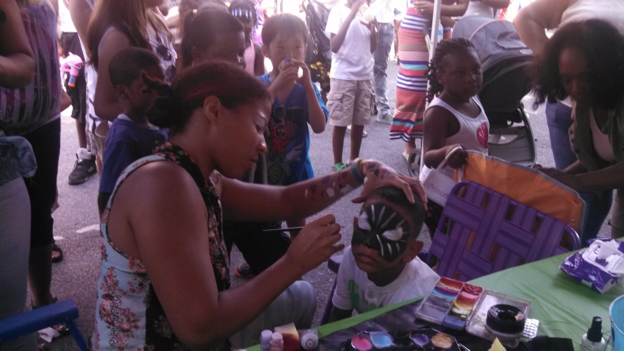 Flatbush Avenue street fair face painter