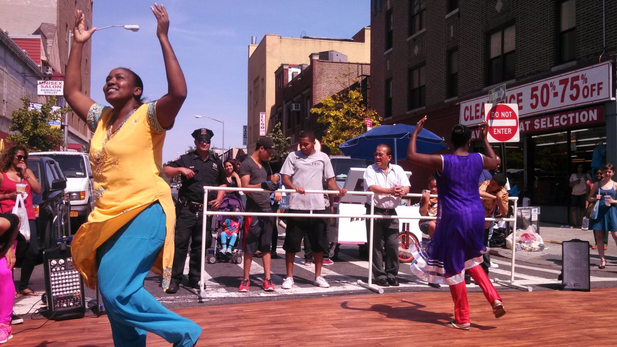 Flatbush Avenue street fair Cynthia King dancers