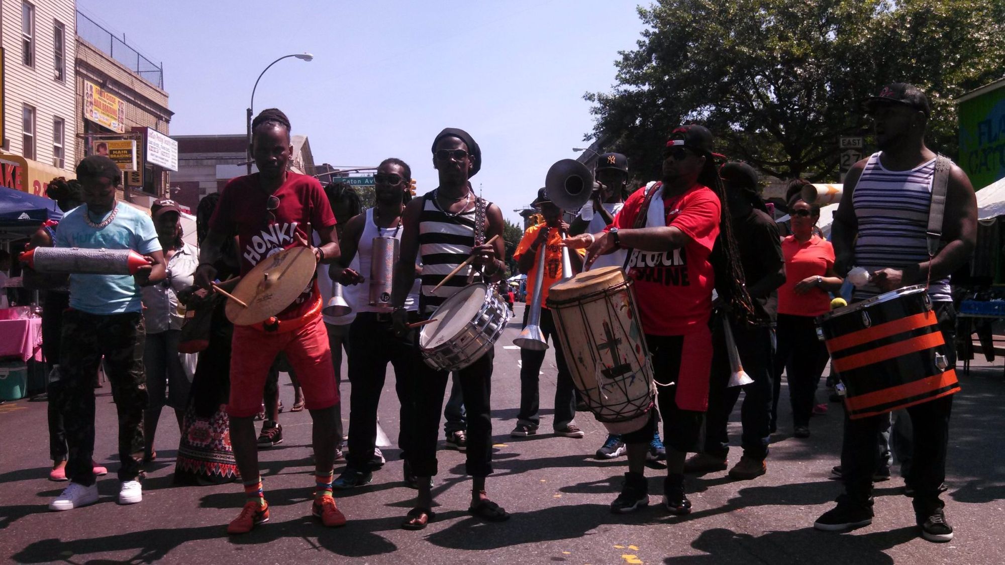 Flatbush Avenue street fair Haitian band 