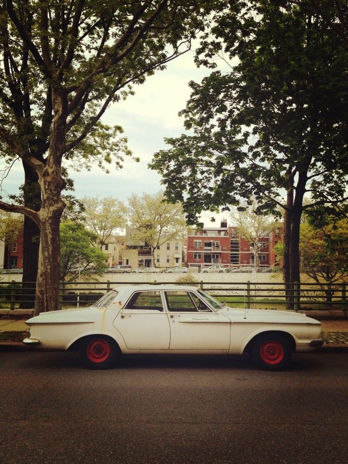 Car on 18th overlooking the Prospect Expressway