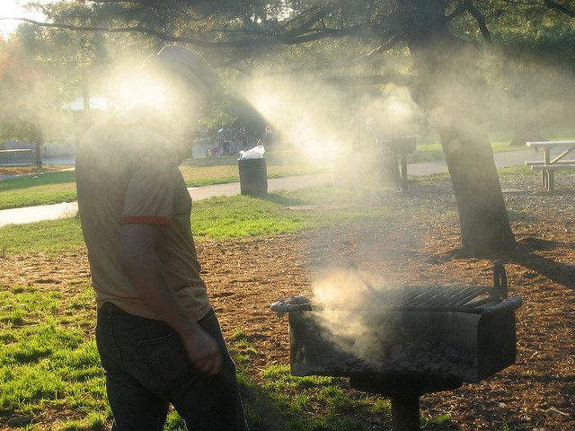 Grilling in Prospect Park by oinonio on Flickr