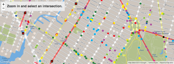 Vision Zero map via nyc.gov