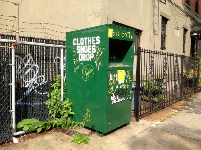 Clothing Donation Bin on 13th St near 7th Ave