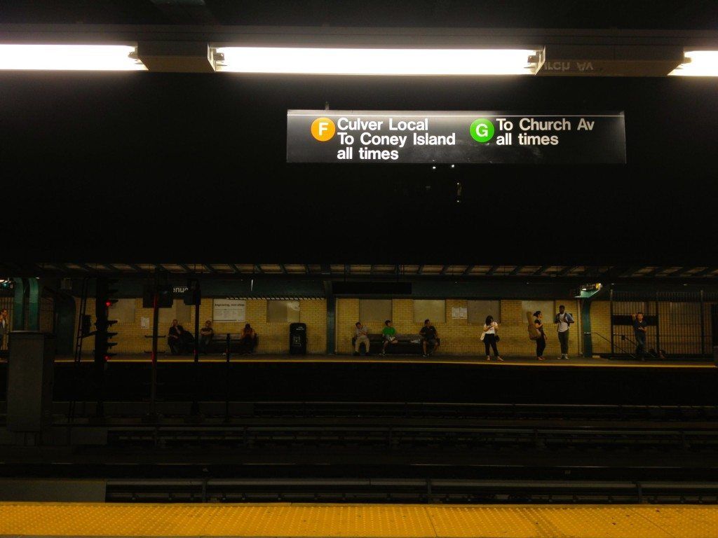 Subway Platform at 4th Ave - 9th St, F/G Train