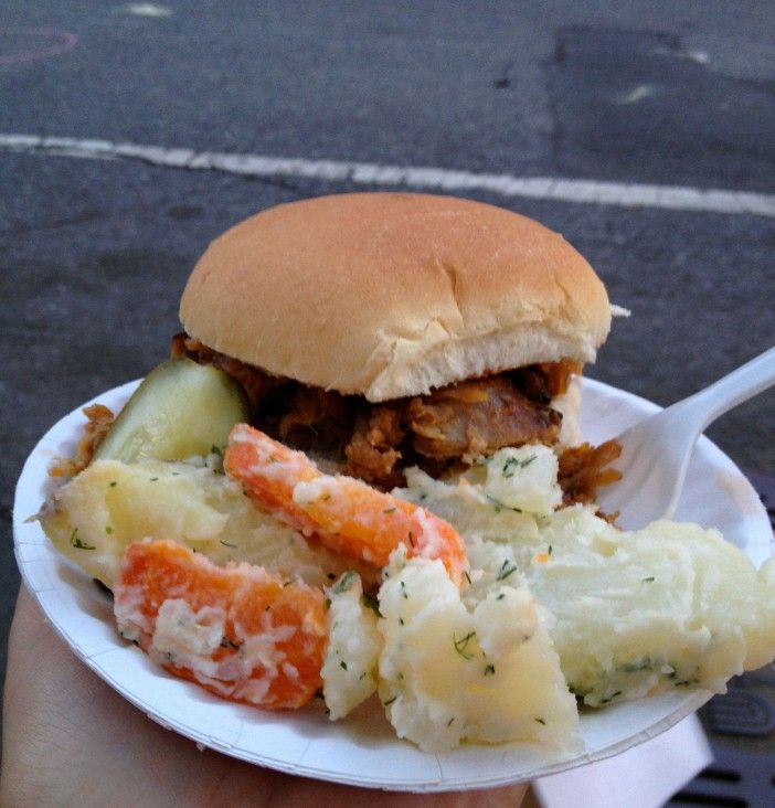 Pulled Pork Sandwich at Sidecar during Summer Strolls