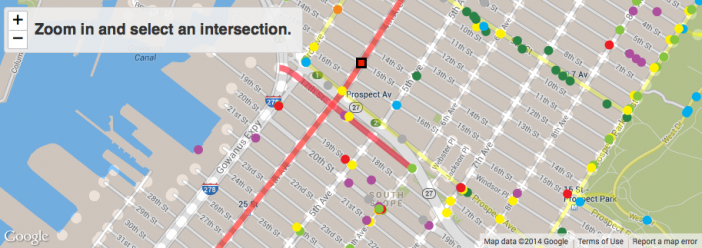 Vision Zero Map via NYC