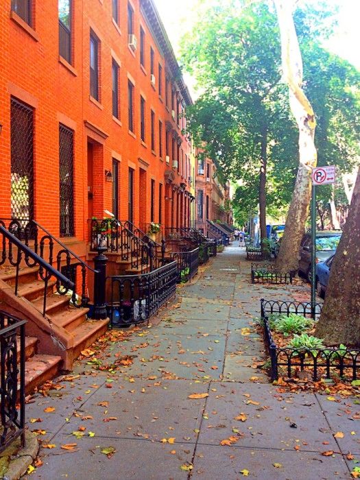 brownstone sidewalk by Oswaldo Cabrera