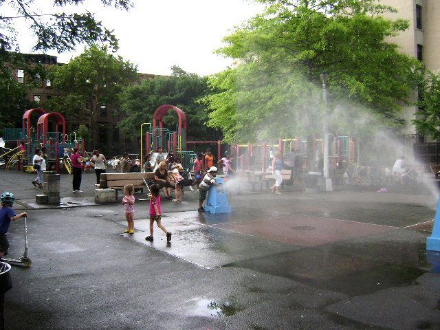 Sprinklers Park Slope Playground