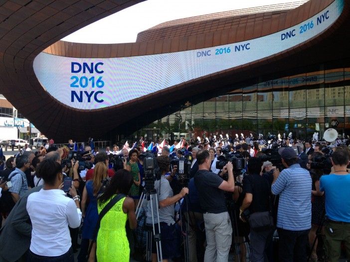 DNC press conference at Barclays