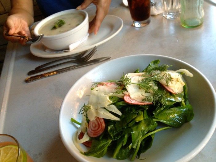 Littleneck salad and soup