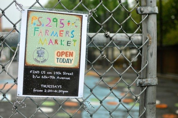 PS 295 Farmers Market Sign