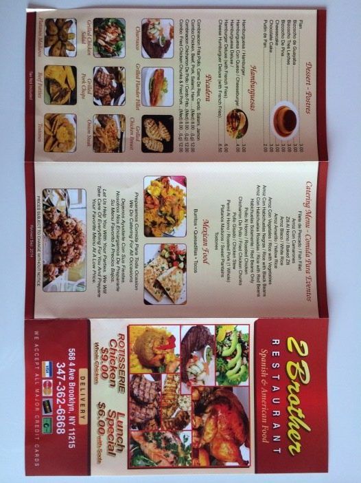 2 brothers menu p1