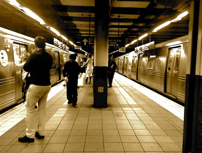 subway train at dekalb avenue