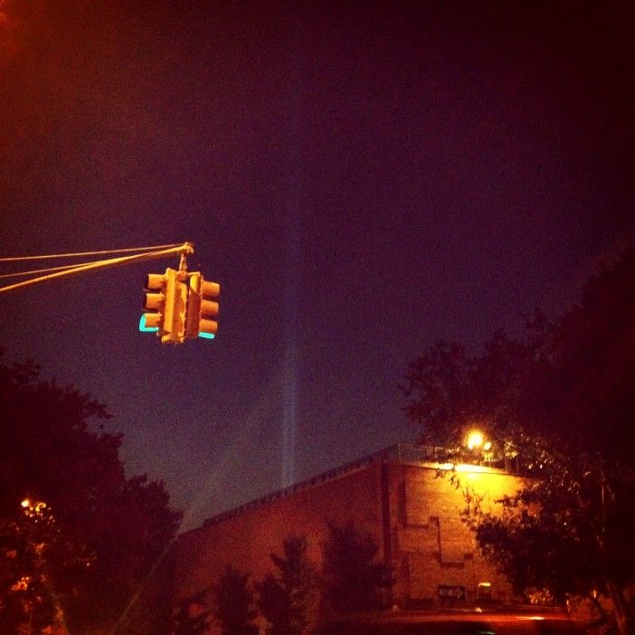 September 11 Tribute in Light from 6th Avenue