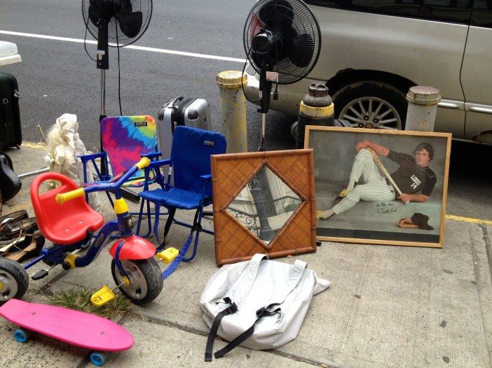 stoop sale with sexy ballplayer framed poster