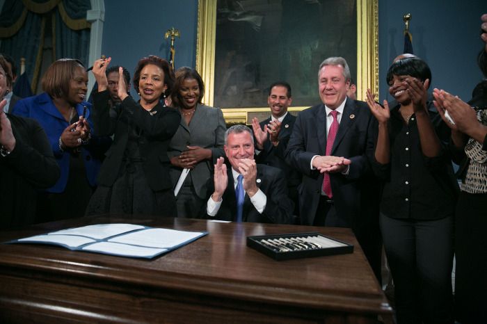 laurie cumbo and bill de blasio via new york city council