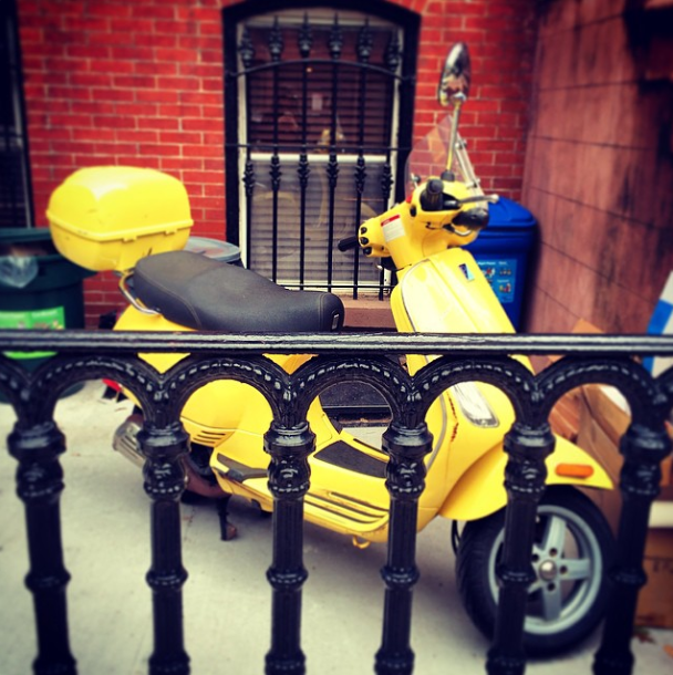 yellow scooter via fortgreenefocus