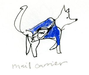 Mail Carrier Dog Costume