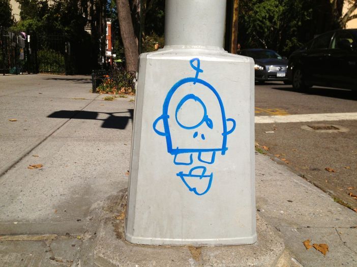 lamppost graffiti