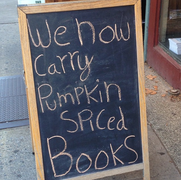 pumpkin spiced books by arzuch on Instagram