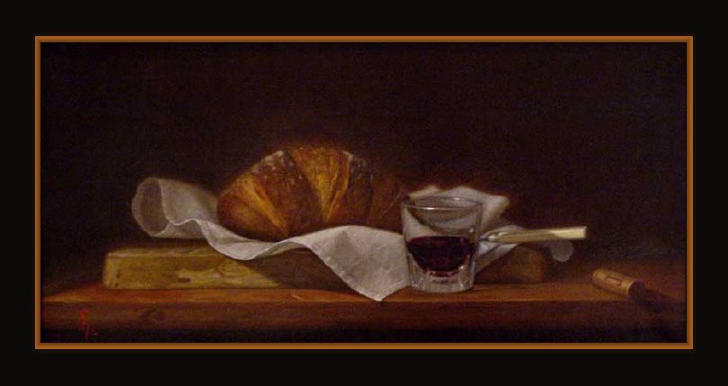 ArturoGarcia,Bread and Wine 10 x 21 inch