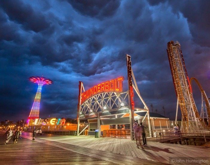 John Huntington-Coney Island Thunderstorm south slope silent auction