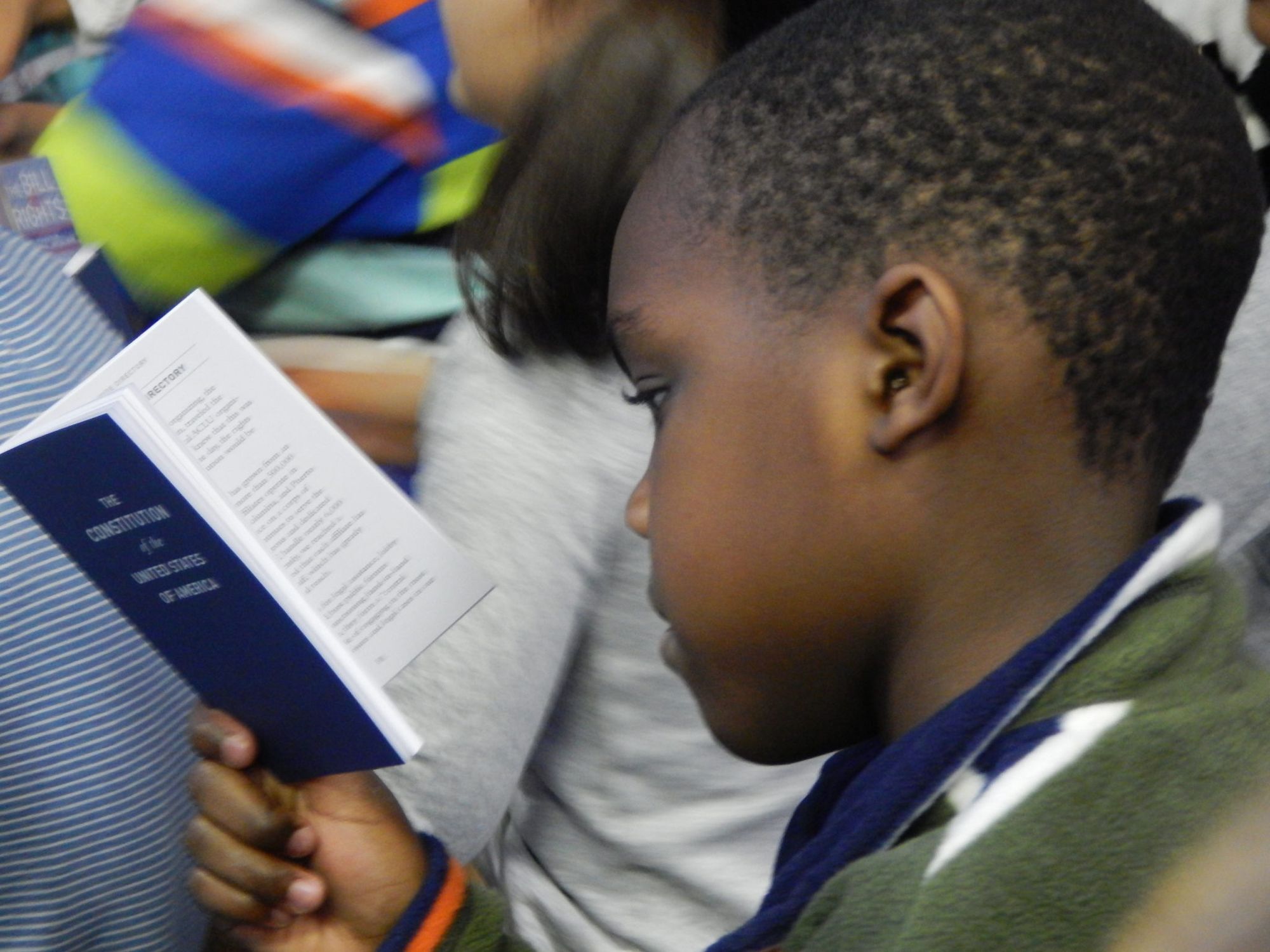 PS 139 student reads the constitution