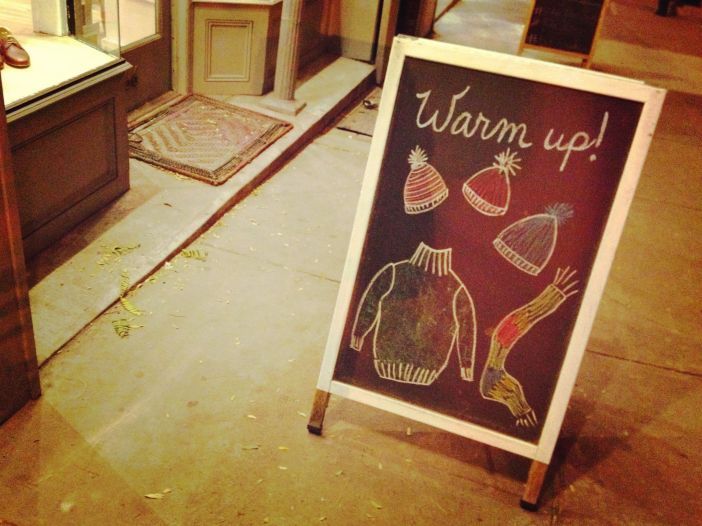 warm up chalkboard