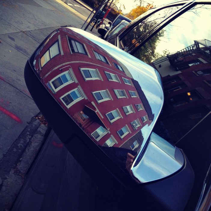 apartment building reflection