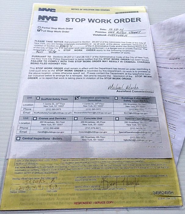 stop work order 1008 fulton street