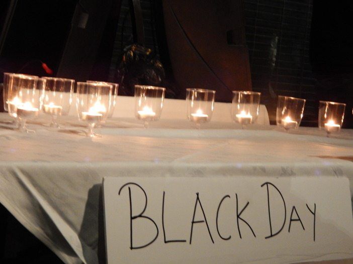 Peshawar vigil  Black Day candles