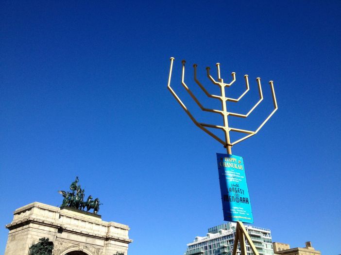 Grand Army Plaza Menorah. (Photo by Park Slope Stoop)